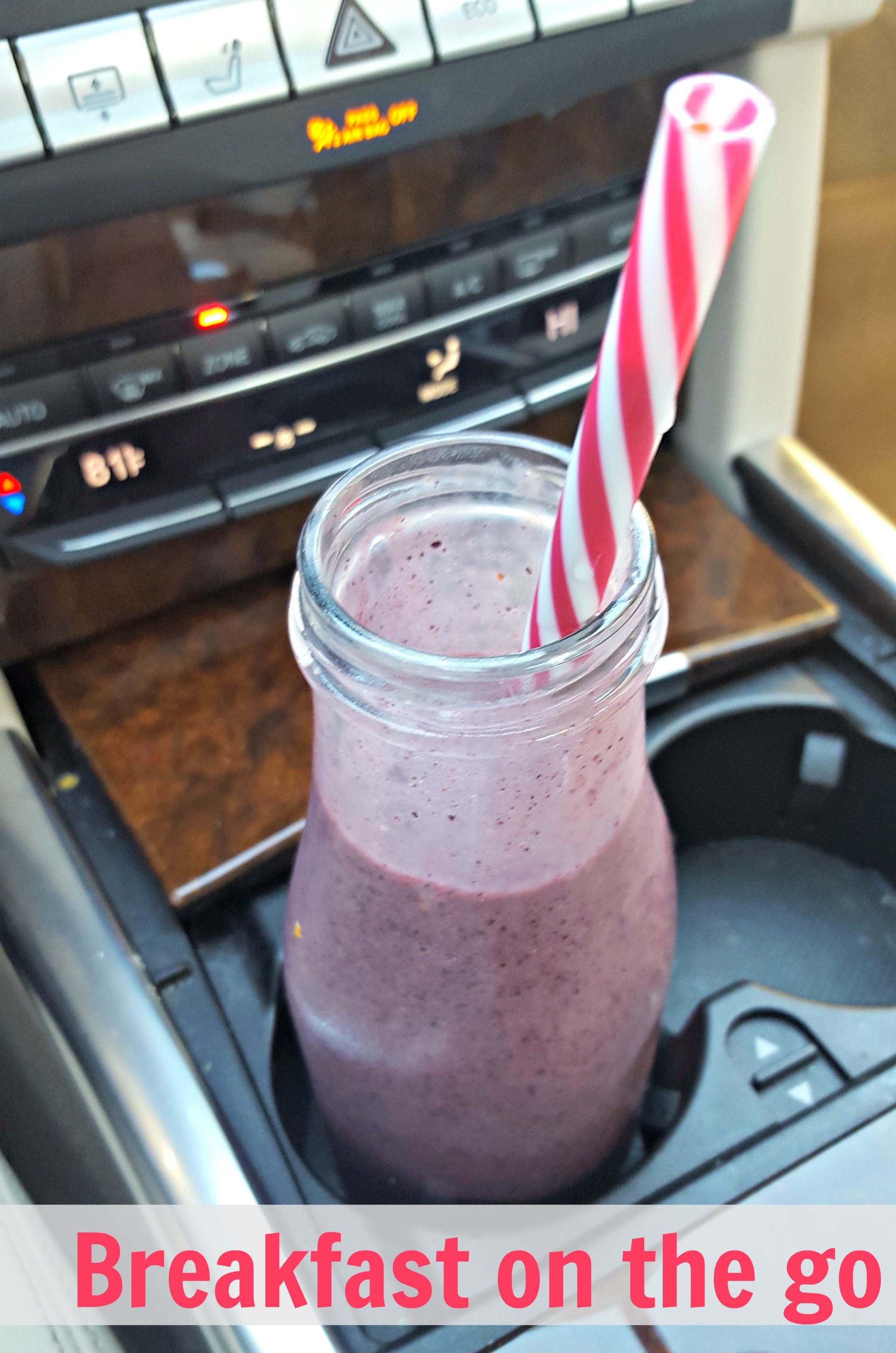 Recipe: Mixed berry smoothie for weight-loss. Made with blueberries, strawberries., and banana. Perfect breakfast on the go!