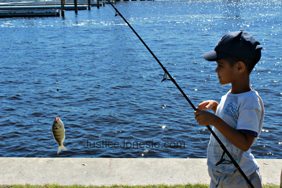 boy fishing pole