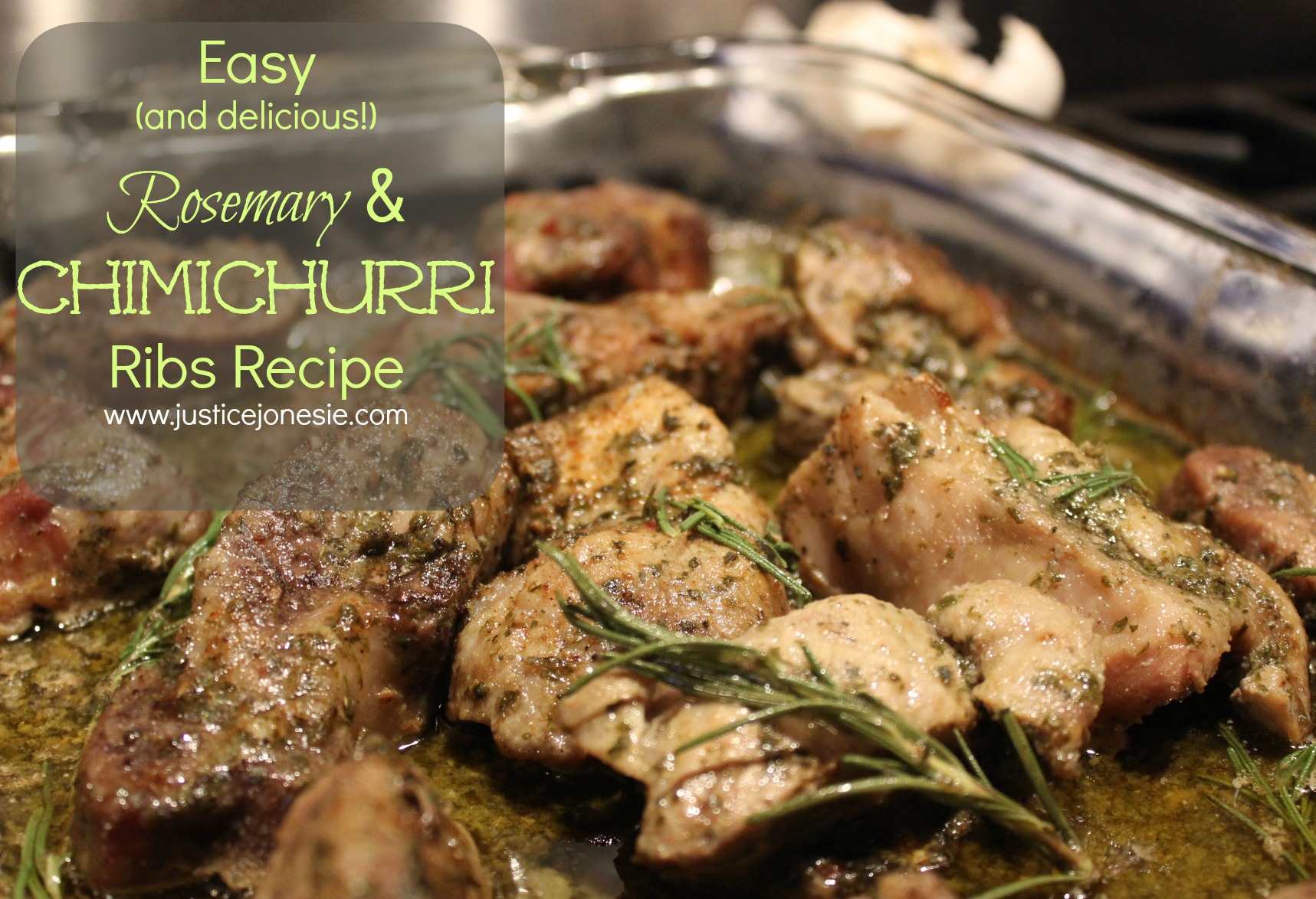 Easy (and delicious!) Rosemary & Chimichurri Ribs Recipe via @JusticeJonesie