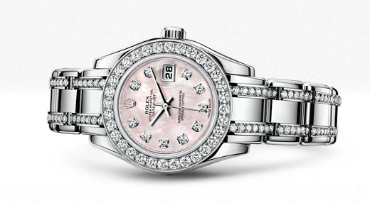 Rolex watch with diamonds