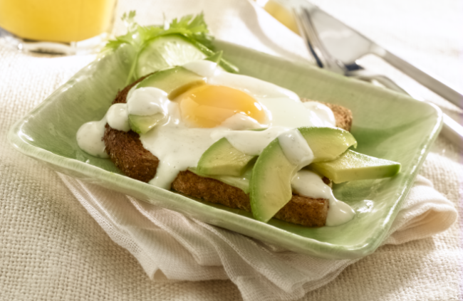 Avocado Egg Sandwich recipe for St. Patty's Day