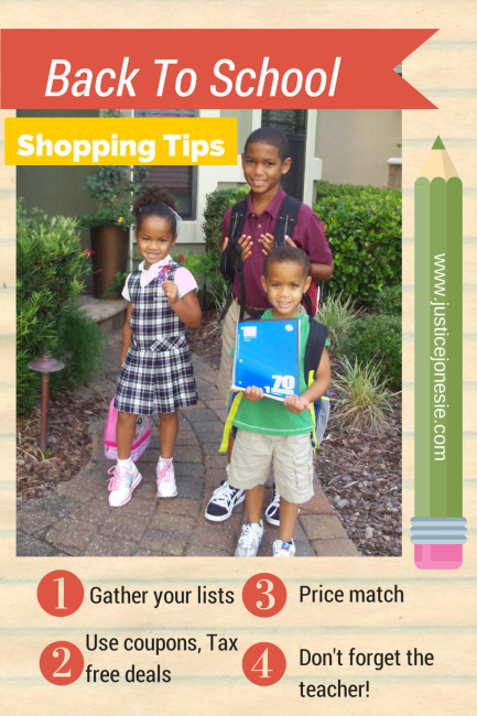 Back To School Shopping Tips for Tax Free Weekend via @JusticeJonesie