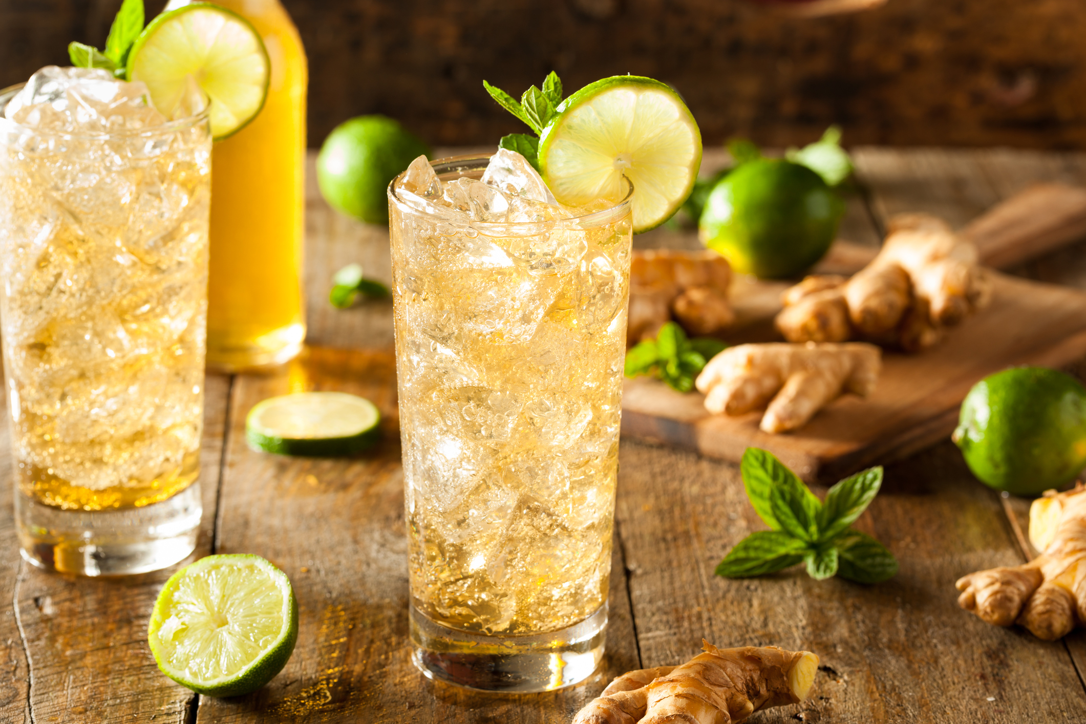 Recipe: Refreshing Golden Ginger Beer with Lime and Mint