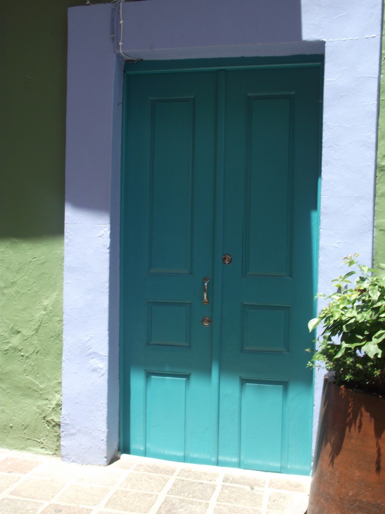 Blue door in Guanajuato, Mexico 