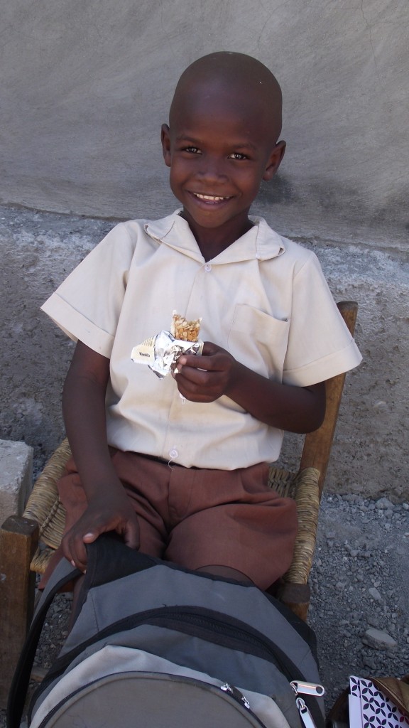 Haitian boy in school uniform